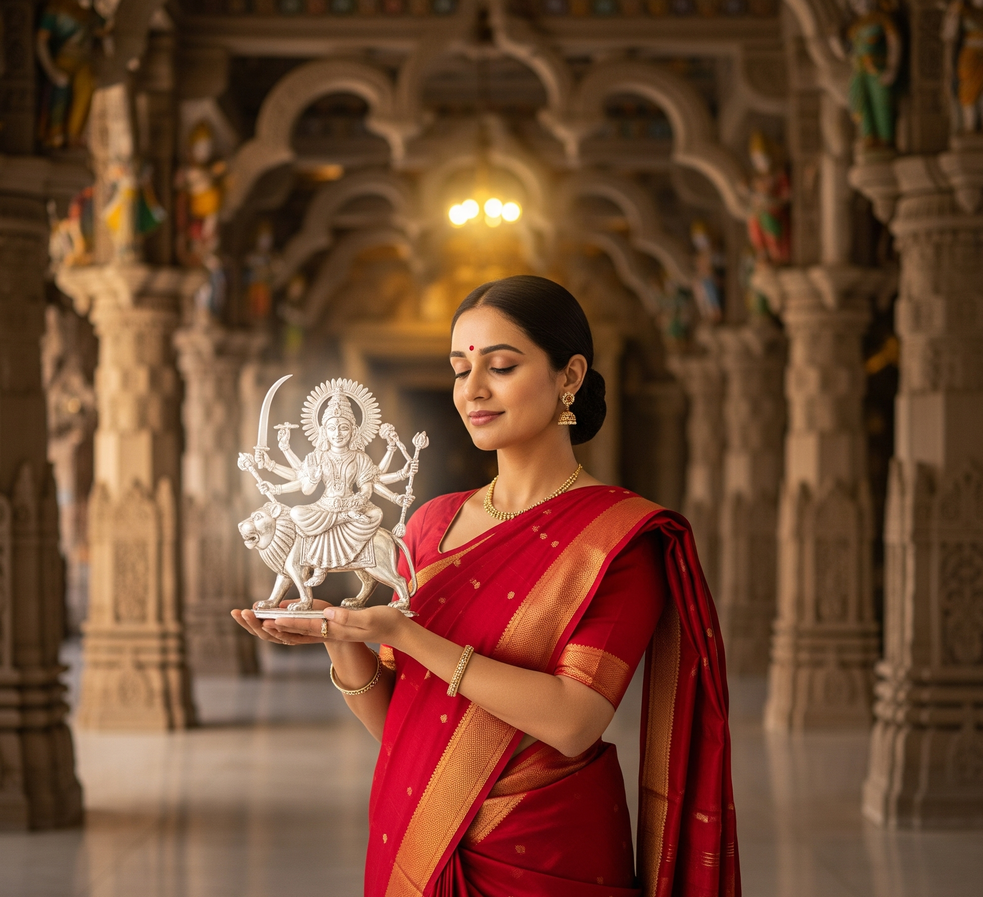 Silver Durga Murti